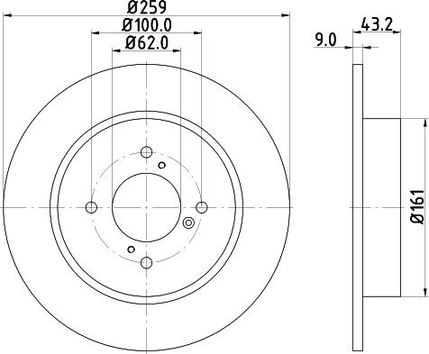 HELLA PAGID 8DD 355 117-301 - Тормозной диск autospares.lv