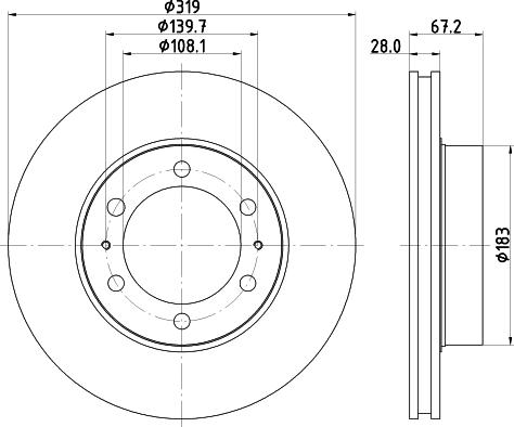 HELLA PAGID 8DD 355 117-261 - Тормозной диск autospares.lv