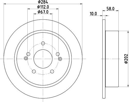 HELLA PAGID 8DD 355 135-251 - Тормозной диск autospares.lv