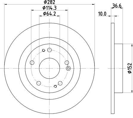 HELLA PAGID 8DD 355 131-901 - Тормозной диск autospares.lv