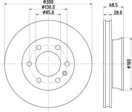 HELLA PAGID 8DD 355 131-891 - Тормозной диск autospares.lv