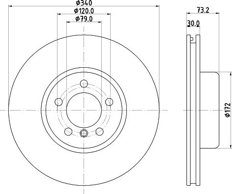 HELLA PAGID 8DD 355 133-541 - Тормозной диск autospares.lv