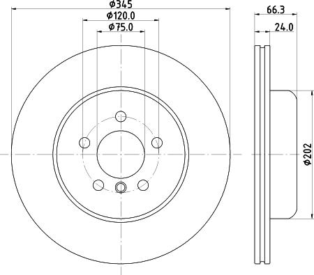 HELLA PAGID 8DD 355 132-831 - Тормозной диск autospares.lv