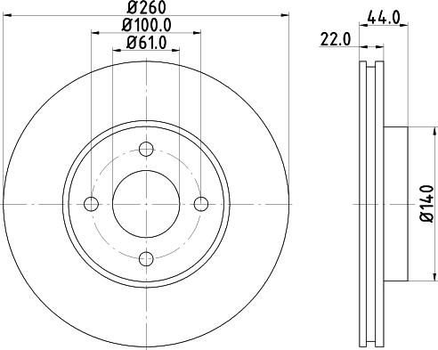 HELLA PAGID 8DD 355 129-931 - Тормозной диск autospares.lv