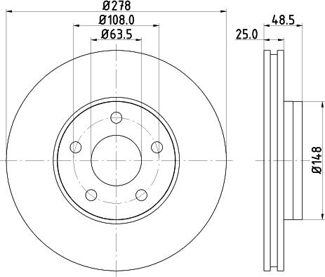 HELLA PAGID 8DD 355 129-361 - Тормозной диск autospares.lv