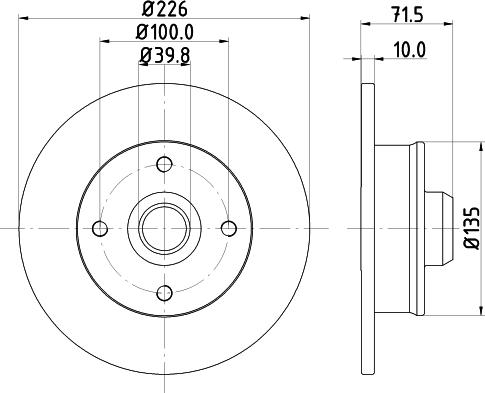 HELLA PAGID 8DD 355 124-581 - Тормозной диск autospares.lv