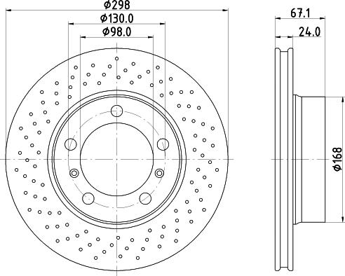 HELLA PAGID 8DD 355 126-891 - Тормозной диск autospares.lv