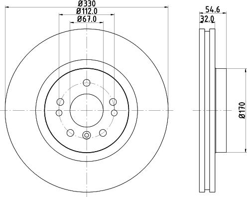 HELLA PAGID 8DD 355 128-581 - Тормозной диск autospares.lv