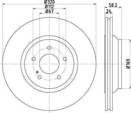 HELLA PAGID 8DD 355 113-991 - Тормозной диск autospares.lv