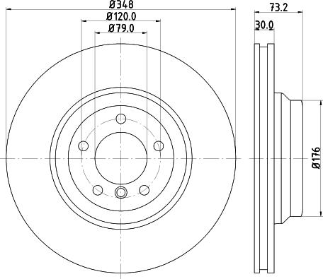 HELLA PAGID 8DD 355 123-641 - Тормозной диск autospares.lv