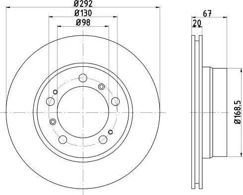 HELLA PAGID 8DD 355 122-081 - Тормозной диск autospares.lv