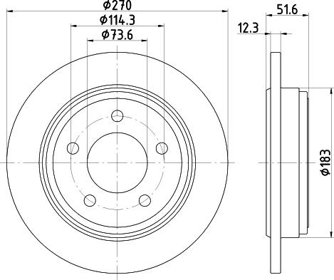 HELLA PAGID 8DD 355 122-361 - Тормозной диск autospares.lv