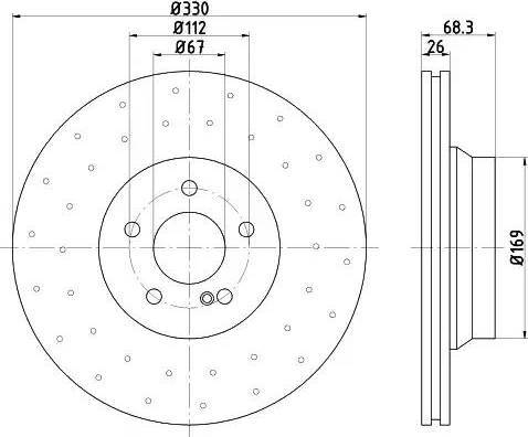 HELLA PAGID 8DD 355 109-441 - Тормозной диск autospares.lv