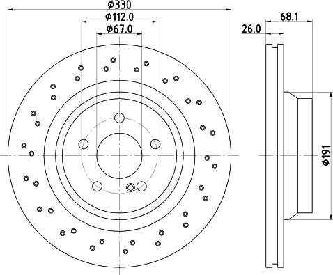 HELLA PAGID 8DD 355 127-931 - Тормозной диск autospares.lv