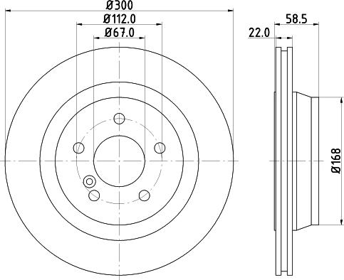 HELLA PAGID 8DD 355 127-481 - Тормозной диск autospares.lv