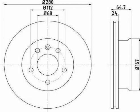 HELLA PAGID 8DD 355 102-631 - Тормозной диск autospares.lv