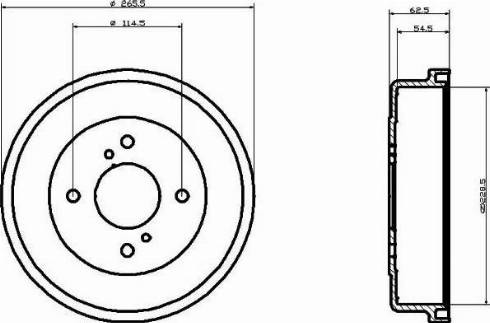 HELLA PAGID 8DT355300341 - Тормозной барабан autospares.lv