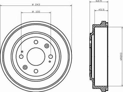 HELLA PAGID 8DT355300751 - Тормозной барабан autospares.lv