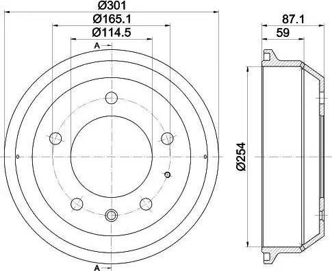 HELLA PAGID 8DT 355 302-441 - Тормозной барабан autospares.lv