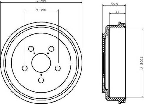 HELLA PAGID 8DT355302071 - Тормозной барабан autospares.lv