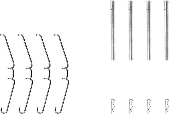 HELLA PAGID 8DZ 355 204-011 - Комплектующие для колодок дискового тормоза autospares.lv