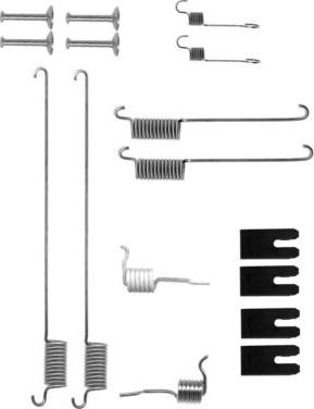 HELLA PAGID 8DZ 355 200-721 - Комплектующие, барабанный тормозной механизм autospares.lv