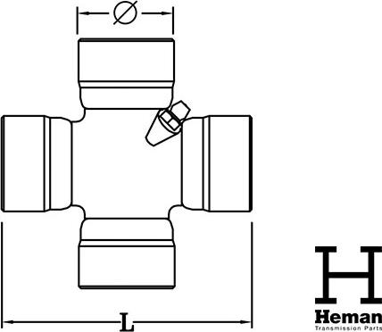 HEMAN TX00070 - Шарнир, продольный вал autospares.lv