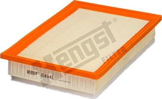 Hengst Filter E494L - Воздушный фильтр, двигатель autospares.lv