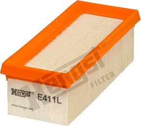 Hengst Filter E411L - Воздушный фильтр, двигатель autospares.lv