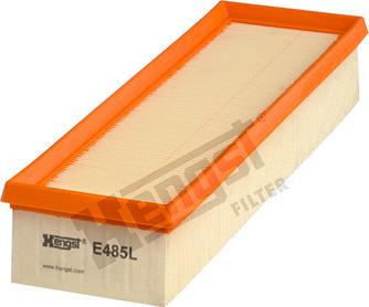 Hengst Filter E485L - Воздушный фильтр, двигатель autospares.lv