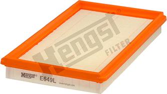Hengst Filter E649L - Воздушный фильтр, двигатель autospares.lv