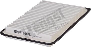 Hengst Filter E667L - Воздушный фильтр, двигатель autospares.lv