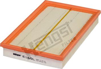 Hengst Filter E160L - Воздушный фильтр, двигатель autospares.lv