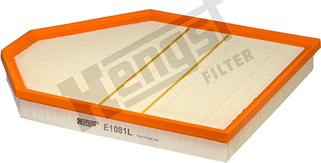 Hengst Filter E1081L - Воздушный фильтр, двигатель autospares.lv