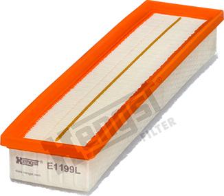 Hengst Filter E1199L - Воздушный фильтр, двигатель autospares.lv