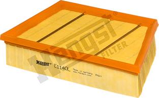 Hengst Filter E1140L - Воздушный фильтр, двигатель autospares.lv
