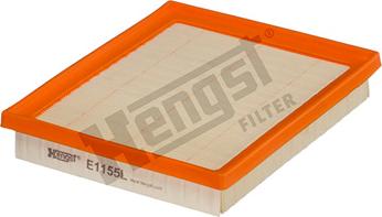 Hengst Filter E1155L - Воздушный фильтр, двигатель autospares.lv