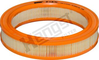 Hengst Filter E187L - Воздушный фильтр, двигатель autospares.lv