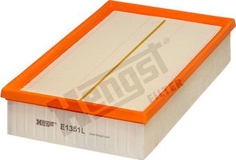 Hengst Filter E1351L - Воздушный фильтр, двигатель autospares.lv