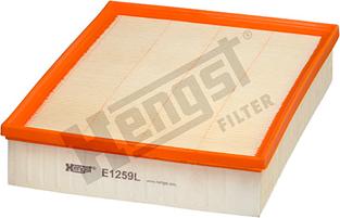 Hengst Filter E1259L - Воздушный фильтр, двигатель autospares.lv