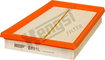 Hengst Filter E891L - Воздушный фильтр, двигатель autospares.lv