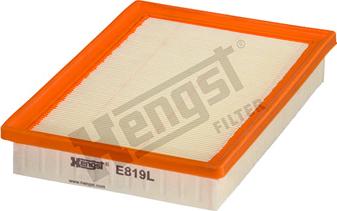Hengst Filter E819L - Воздушный фильтр, двигатель autospares.lv