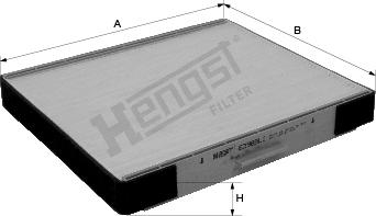 Hengst Filter E3985LI - Фильтр воздуха в салоне autospares.lv