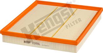 Hengst Filter E355L - Воздушный фильтр, двигатель autospares.lv