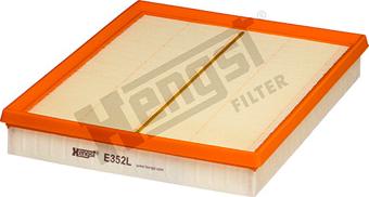 Hengst Filter E352L - Воздушный фильтр, двигатель autospares.lv