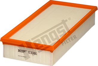 Hengst Filter E338L - Воздушный фильтр, двигатель autospares.lv