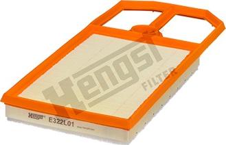 Hengst Filter E322L01 - Воздушный фильтр, двигатель autospares.lv