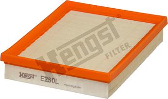 Hengst Filter E250L - Воздушный фильтр, двигатель autospares.lv