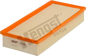 Hengst Filter E215L - Воздушный фильтр, двигатель autospares.lv