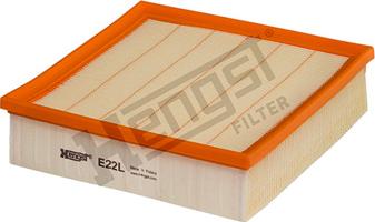 Hengst Filter E22L - Воздушный фильтр, двигатель autospares.lv